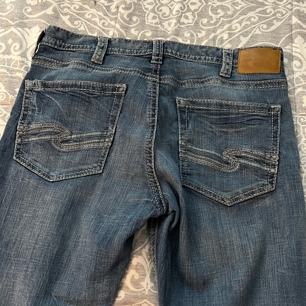 Mens Silver Jeans 34/32 "Craig".